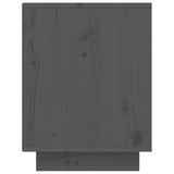 Scarpiera Grigia 60x34x45 cm in Legno Massello di Pino