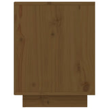 Scarpiera Marrone Ambra 60x34x45 cm in Legno Massello di Pino
