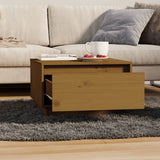 Tavolino da Salotto ambra 55x56x32 cm in Legno Massello di Pino