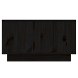 Tavolino da Salotto Nero 55x56x32 cm in Legno Massello di Pino