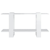 Libreria Bianco Lucido 100x30x51 cm in Legno truciolato