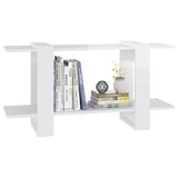 Libreria Bianco Lucido 100x30x51 cm in Legno truciolato
