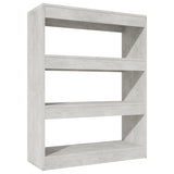 Libreria/Divisorio Grigio Cemento 80x30x103cm Legno truciolato