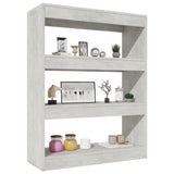 Libreria/Divisorio Grigio Cemento 80x30x103cm Legno truciolato