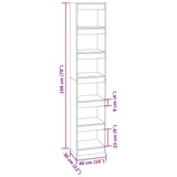 Libreria/Divisorio Grigio Sonoma 40x30x198 cm