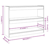 Libreria/Divisorio Rovere Fumo 100x30x72 cm