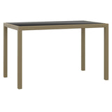 Set da Pranzo da Giardino 3 pz con Cuscini in Polyrattan Beige