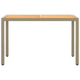 Set da Pranzo da Giardino 5 pz con Cuscini Beige in Polyrattan
