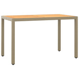 Set da Pranzo da Giardino 3 pz con Cuscini in Polyrattan Beige