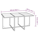Set da Pranzo da Giardino 7 pz Nero con Cuscini in Polyrattan