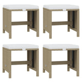 Set da Pranzo da Giardino 15 pz con Cuscini in Polyrattan Beige