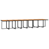 Set da Pranzo da Giardino 21 pz con Cuscini in Polyrattan Nero