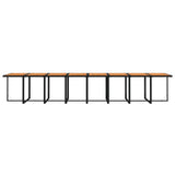 Set da Pranzo da Giardino 21 pz con Cuscini in Polyrattan Nero