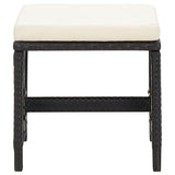 Set da Pranzo da Giardino 21 pz con Cuscini in Polyrattan Nero