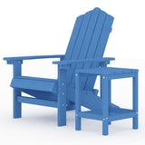 Sedia da Giardino con Tavolo Adirondack in HDPE Blu