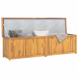 Cassa da Giardino 200x50x55 cm in Legno Massello di Teak