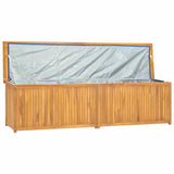 Cassa da Giardino 200x50x55 cm in Legno Massello di Teak