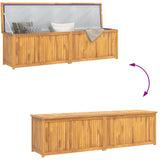 Cassa da Giardino 200x50x55 cm in Legno Massello di Teak