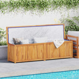 Cassa da Giardino 200x50x55 cm in Legno Massello di Teak