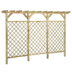 Recinzione a Traliccio con Pergolato 300x50x200cm Legno di Pino