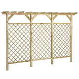 Recinzione a Traliccio con Pergolato 300x50x200cm Legno di Pino