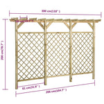 Recinzione a Traliccio con Pergolato 300x50x200cm Legno di Pino