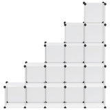 Organizzatore Portaoggetti con 15 Cubi Trasparenti in PP