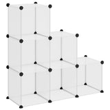 Organizzatore Portaoggetti con 6 Cubi Trasparenti in PP