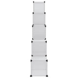 Contenitore Cubo Portaoggetti con 15 Cubi e Ante Trasparente PP