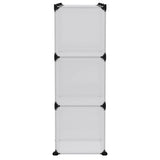 Contenitore a Cubo con 9 Cubi e Ante Trasparente PP