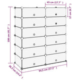 Scarpiera Trasparente 94,5x36,5x106 cm in PP