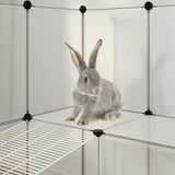 Gabbia per Piccoli Animali Trasparente 143x107x93 cm PP Acciaio