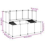 Gabbia per Piccoli Animali Trasparente 143x107x93 cm PP Acciaio