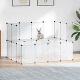 Gabbia per Piccoli Animali Trasparente 143x107x93 cm PP Acciaio