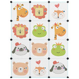 Scaffale Portaoggetti per Bambini con 12 Cubi Blu in PP