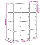 Scaffale Portaoggetti per Bambini con 12 Cubi Rosa in PP