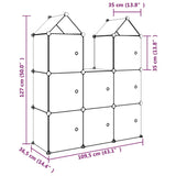 Scaffale Portaoggetti per Bambini con 8 Cubi Blu in PP