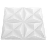 Pannelli Murali 3D 48 pz 50x50 cm Bianchi Origami 12 m