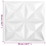 Pannelli Murali 3D 48 pz 50x50 cm Bianchi Origami 12 m