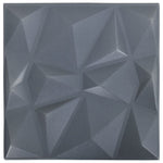 Pannelli Murali 3D 24 pz 50x50 cm Grigi a Diamante 6 m