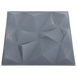 Pannelli Murali 3D 48 pz 50x50 cm Grigi a Diamante 12 m