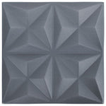 Pannelli Murali 3D 48 pz 50x50 cm Grigi Origami 12 m
