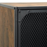 Armadietti 2 pz Marrone Rustico 72x36x82 cm Metallo e MDF