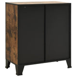 Armadietti 2 pz Marrone Rustico 72x36x82 cm Metallo e MDF