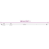 Kit Mini Anta Scorrevole in Acciaio al Carbonio Bianco 183 cm
