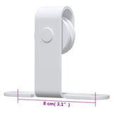 Kit Mini Anta Scorrevole in Acciaio al Carbonio Bianco 183 cm
