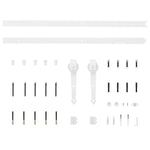 Kit Accessori per Porta Scorrevole 200 cm in Acciaio Bianco