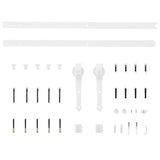 Kit Accessori per Porta Scorrevole 200 cm in Acciaio Bianco