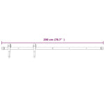Kit Accessori per Porta Scorrevole 200 cm in Acciaio Bianco