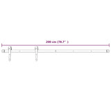 Kit Accessori per Porta Scorrevole 200 cm in Acciaio Bianco